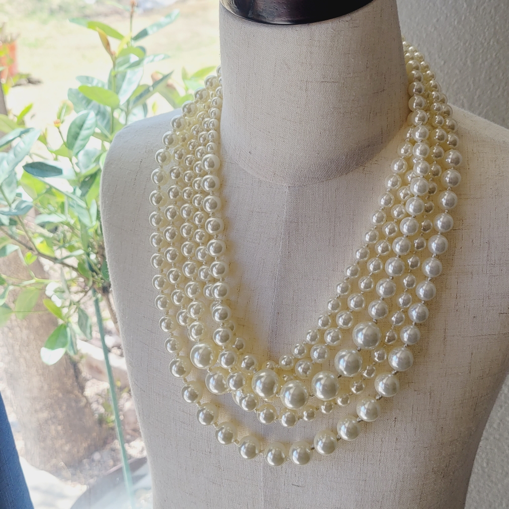 J Crew Twisted Hammock Pearl Necklace 30$